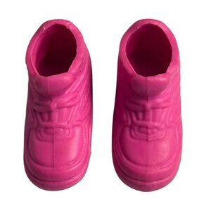 Vintage Barbie Hot Pink High Top Sneakers – Mattel Doll Shoes, Soft Rubber